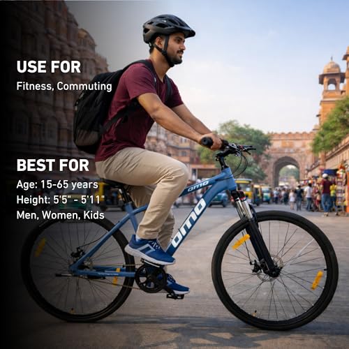 Image of omo Coorg Lite | Hybrid Cycle | Single Speed Without Gears | 19 inch Alloy 6061 Frame (19)