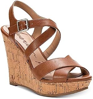 American Rag Womens Rachey Peep Toe Casual Platform Sandals, Cognac, Size 8.0