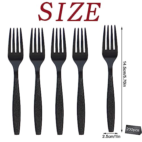 200 posate in plastica, forchette in plastica