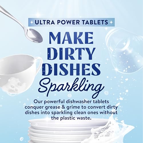 Image of Cleancult Ultra Power Dishwasher Detergent Pods for Sparkling Streak-Free Shine, All-In-One, No Plastic Waste, 96 Count