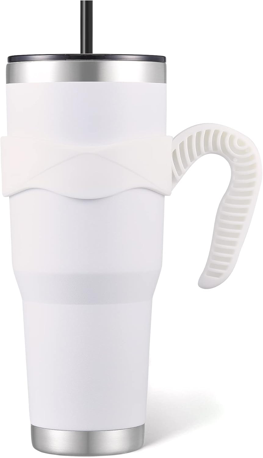 Zibtes 40oz Insulated Tumbler With Lids and Straws, Stainless Steel