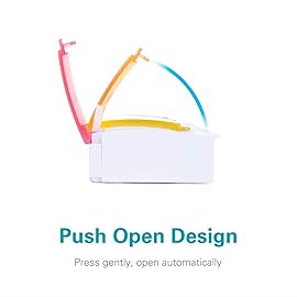 Sukuos AM PM Weekly Pill Organizer 2 Times A Day 2pcs, 7 Day Pill Box with Easy Push Button, BPA Free Medicine Case Vitamin Holder for Fish Oil/Supplements (Rainbow)