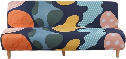 Funda de sofá sin brazos, funda elástica plegable para sofá cama con parte inferior elástica, plegable, sin reposabrazos, protector de muebles