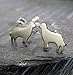 Golden Retriever Dog Stud Earrings Polished Sterling Silver Handmade in USA