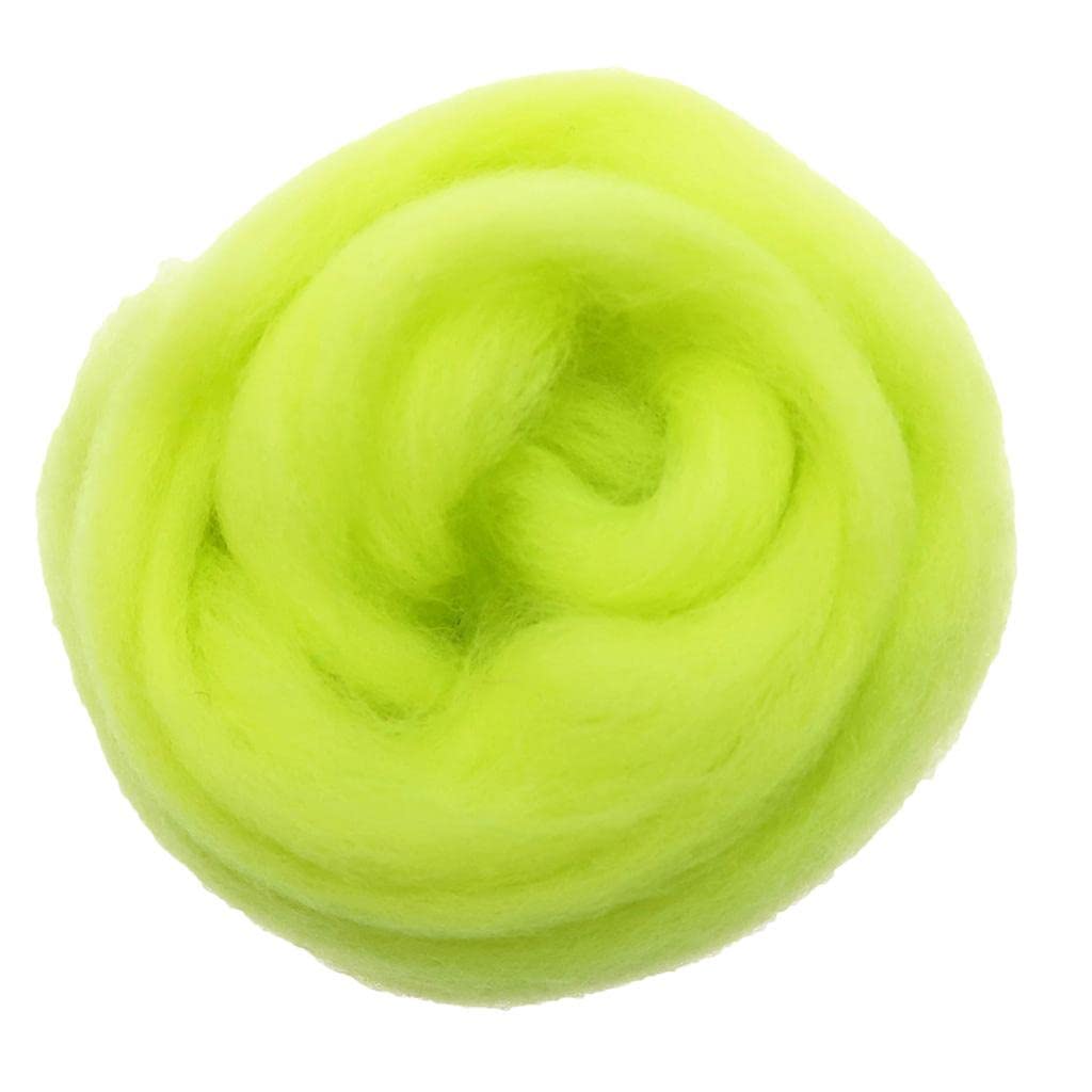 10g Handmade Wool Top Fibre Roving for Needle Felting Materials Yellow-picture-12
