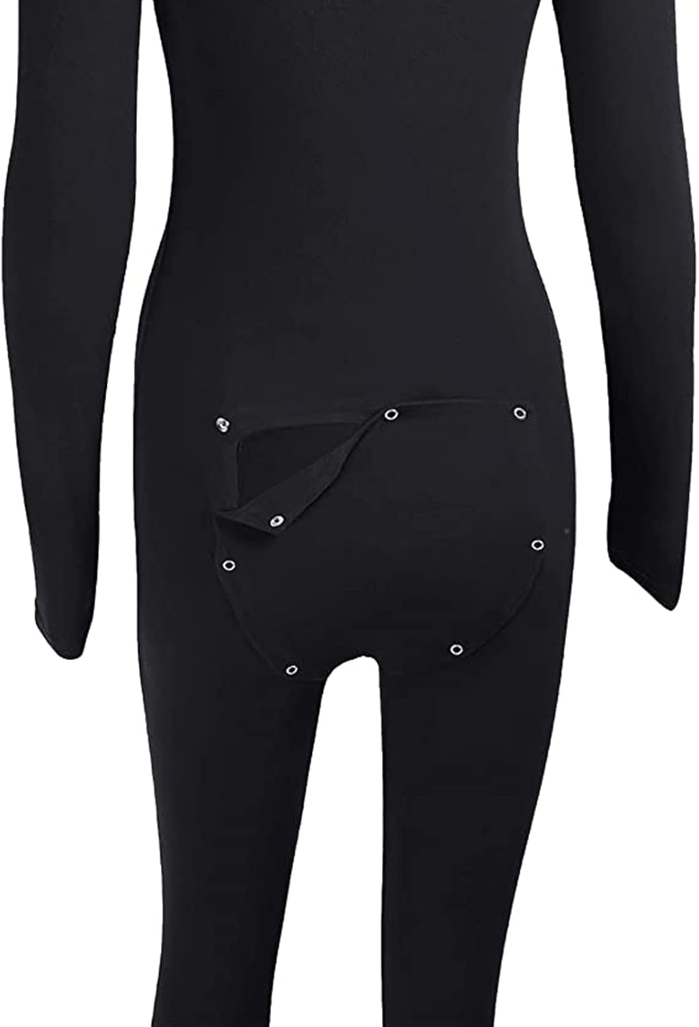 Women's Long Sleeve Rompers Pattern Print Butt Flap Jumpsuit V-neck Button Down Playsuit Bodysuit Pajamas - Image 6