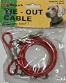 6FT PVC COVERED METAL TIE-OUT CABLE dog pet garden COLOUR MAY VARY