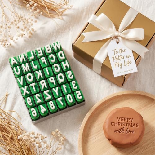 Letter Stamps for Clay, 74-Piece Alphabet Stamps Set with Numbers & Symbols, 1/2" Clay Letter Stamps for Pottery, Ceramic, Polymer Clay, DIY Crafts, Handmade Gift Making Tools with Storage Box - Image 7