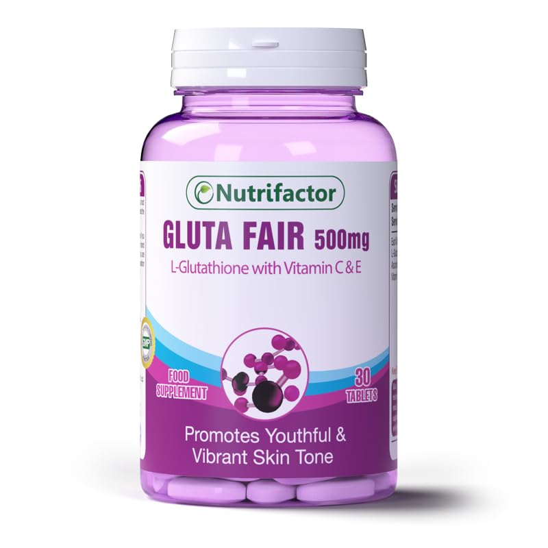 500Mg Glutathione + Vitamin C&E - Fair & Healthy Skin - HALAL Supplement-  GlutaFair 30 Tablets : Amazon.ae