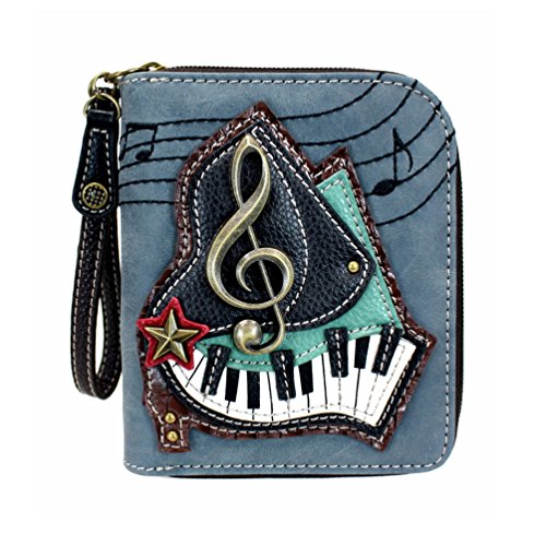 Image of CHALA Zip Around Wallet, Wristlet, 8 Credit Card Slots, Sturdy Pu Leather