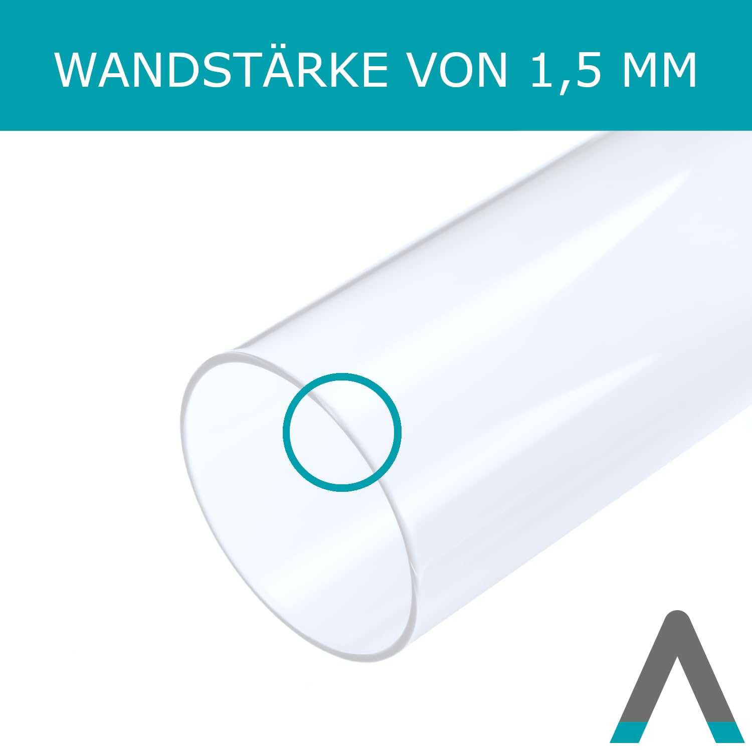 APANA Quartz Glasröhre Glas Tube Heizpilz Pelletfackel Länge 1120 mm Durchmesser 98 mm - hitzebeständig bis zu 1400 Grad