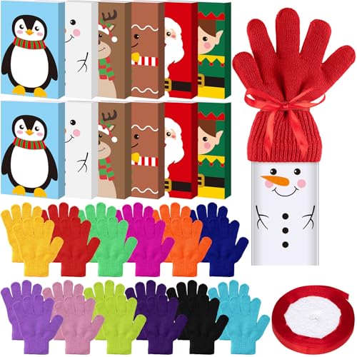 Gants de Noël bonhomme de neige Geyoga pour cadeaux de fête d'hiver
