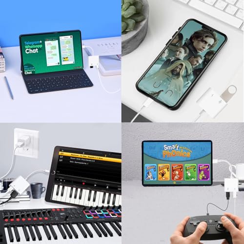 [Apple MFi Certified] Lightning to USB Camera Adapter with Charging Port for iPhone, USB 3.0 Female OTG Cable for iPad to Connect Card Reader USB Flash Drive U Disk Keyboard Mouse Hubs Midi - Thumbnail 7