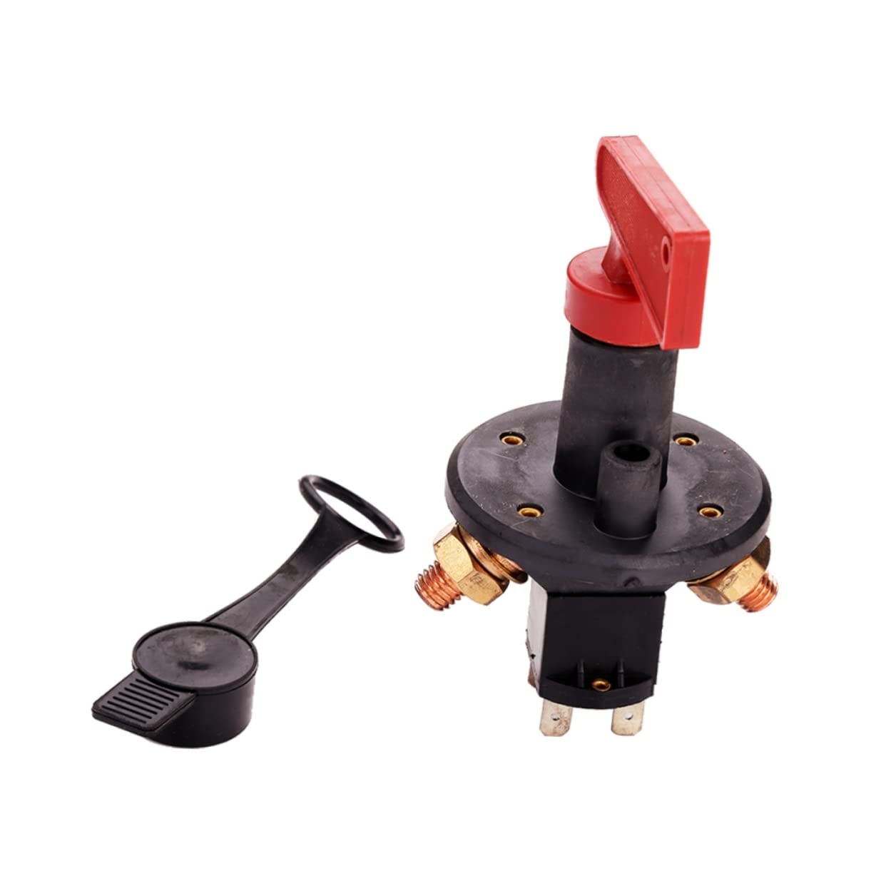 PartyKindom Car Battery Disconnect Switch 150a Marine Battery Blackout Isolator 12v/24v Solid Brass Components