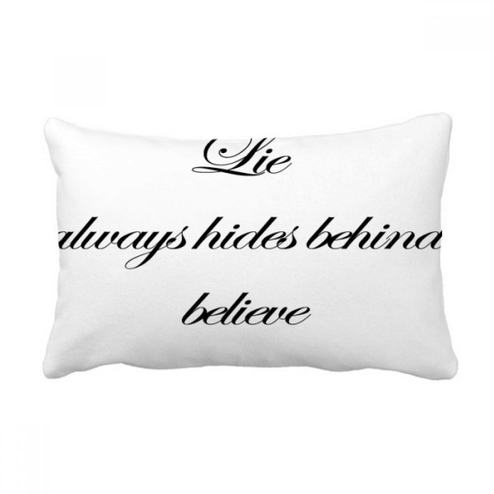 Jeter Coussin Believe Toujours Lié Oreiller Lombaire Rectangulaire aux Finitions Soignées