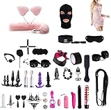 BDSM Toys Restraint Set for Sex Bondage BDSM Leather Bondage Sets Restraint Kits Adult Sex Product for Women and Couples Toys for Couples Adult Pleasure for Her and Him (42PCS)