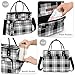 MIYCOO Lunch Bag Lunch Box Women - Leakproof Insulated Lunch Cooler Bag for Women - Large Lunch Tote Bags Adults, Checkered Black and White