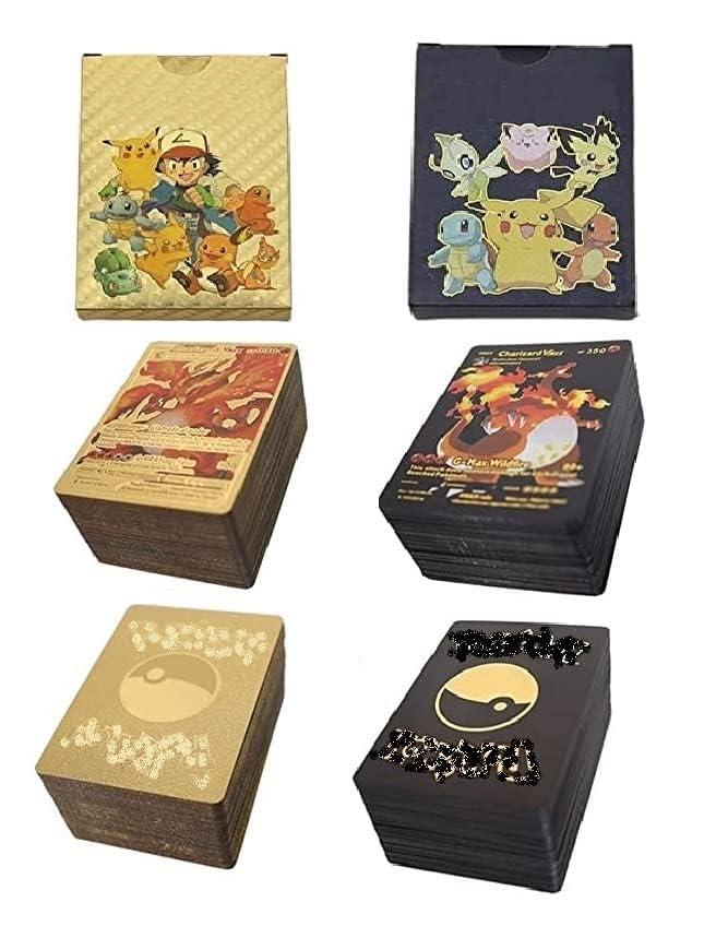 110 Pcs Playing Cards 55 Gold & 55 Black Cards All Rare Series TCG Deck Box - Vstar V Series EX Vmax GX Rare (Gold+Black) (B0CRP8B7BR) Amazon Price History, Amazon Price Tracker