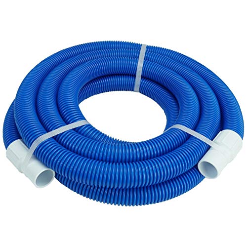 Pool Central Blue and White Blow Molded Vacuum Hose with Swivel Cuffs 27' x 1.25