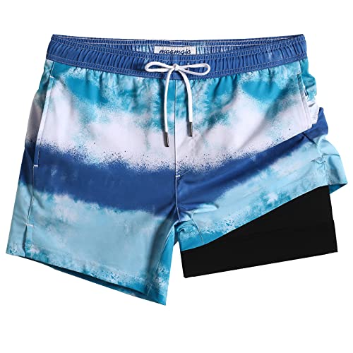 Image of maamgic Mens 5 Inch Stretch Swimming Shorts Compression Liner Swim Trunks Swimwear Bathing Suits Beach Wear Swim Suits