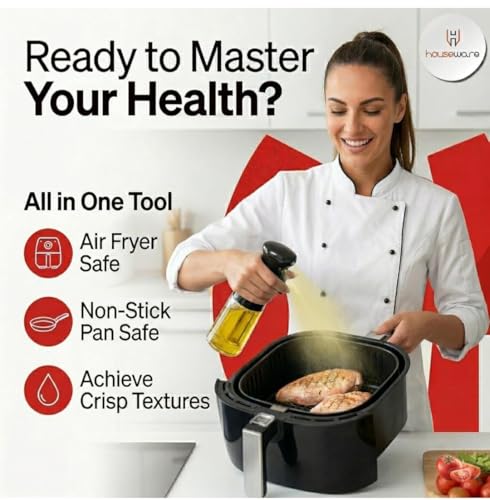 Image of YTM 220ML Oil Sprayer for Cooking, Refillable Olive Oil Spray Bottle, Fine Mist Spray Oil Dispenser for Air Fryer, BBQ, Salad, Roasting & Kitchen Use (Spray Bottle)