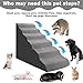 MALOROY Dog Stairs for High Beds 30-36 inches Tall, 6-Step Dog Steps for Bed 32-36 inches for Small Large Dogs, Doggie Ramp for Bed, 30D Foam Pet Stairs for Old Dogs/Cats, Free-Installation, Grey