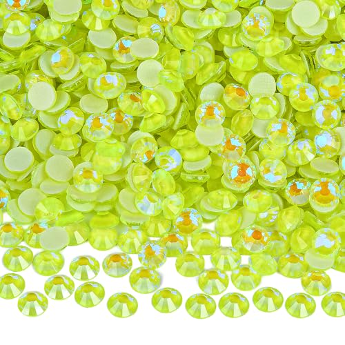 Blinginbox Hotfix Strasssteine zum Bedazzling, Diamanten zum Basteln, Nägel, Kleidung, Gesicht, Make-up, DIY-Dekoration, 4 mm, 1440 Stück, SS16, glitzernd, Zitrin