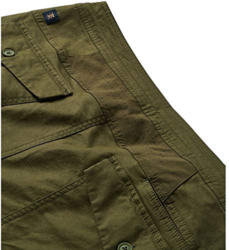 Roark Mens Layover Pants 2.0, Evolved Slim Straight Fit, Military, 284