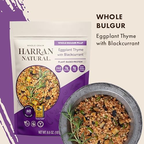 Miniatura 8 de Harran Natural Mezcla de pilaf Bulgur de grano entero, tomillo de berenjena con grosella negra, vegano, a base de plantas, sin OMG, listo para