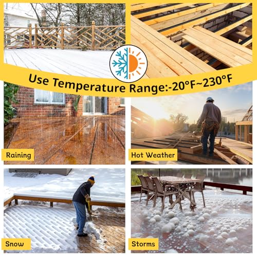 Image of Joist Tape for Decking 2 inch x 50', 1 Rolls Weatherproof Butyl Sealant Tape - Waterproof and Anti-Corrosion for Extend Deck Life for Wood Joists Beams Roof Rv