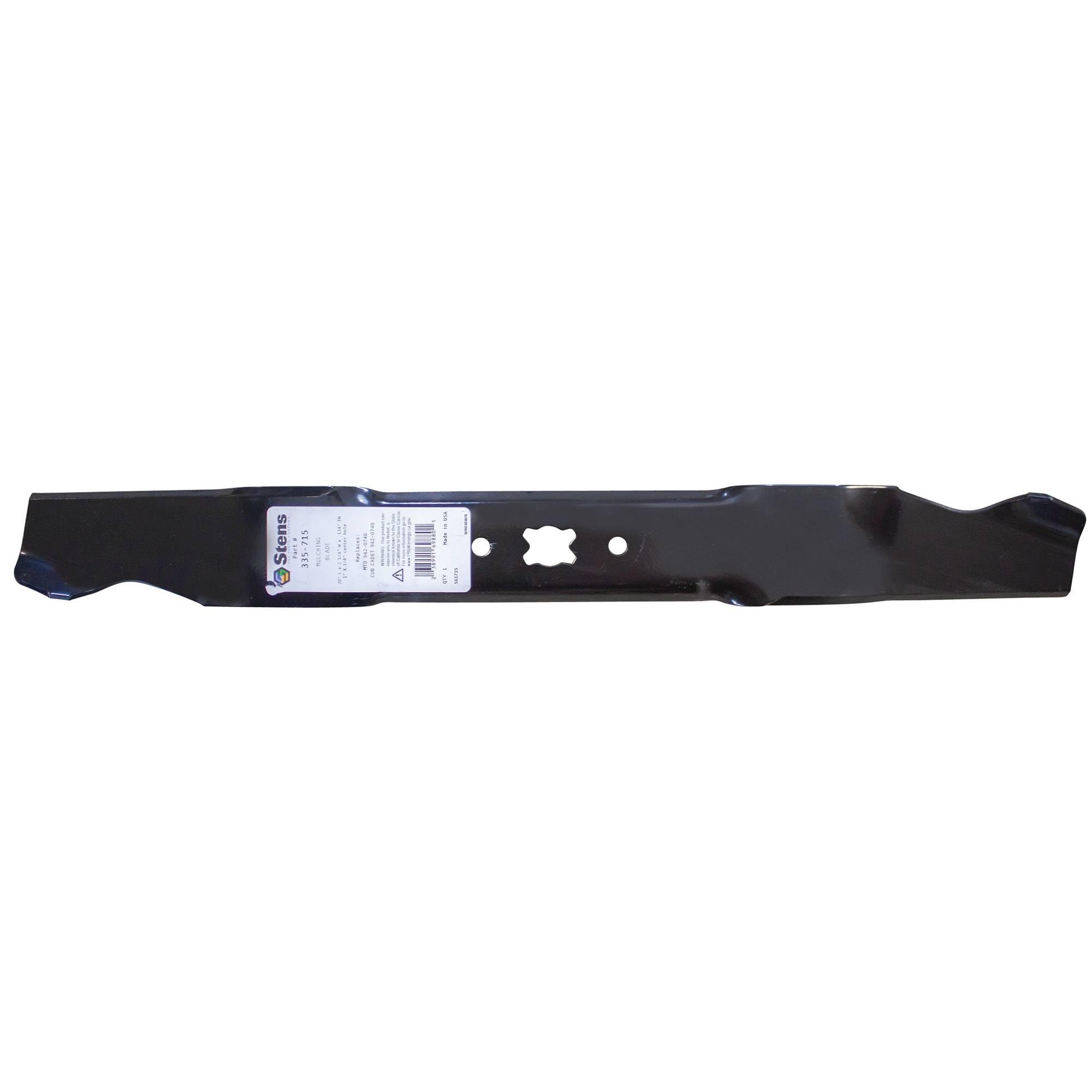 Stens Lawnmower Blade 335-715 Replacement for: MTD 20" Decks, 1997 and Newer, Yardman Most 20" Walk behinds, 1997-2003 490-100-M088, 742-0740, 742-0740-0637, 942-0740, OEM-742-0740