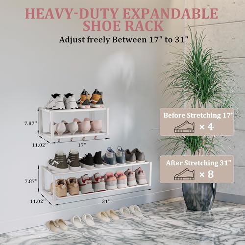 Support à chaussures en métal robuste extensible jusqu'à 8 paires