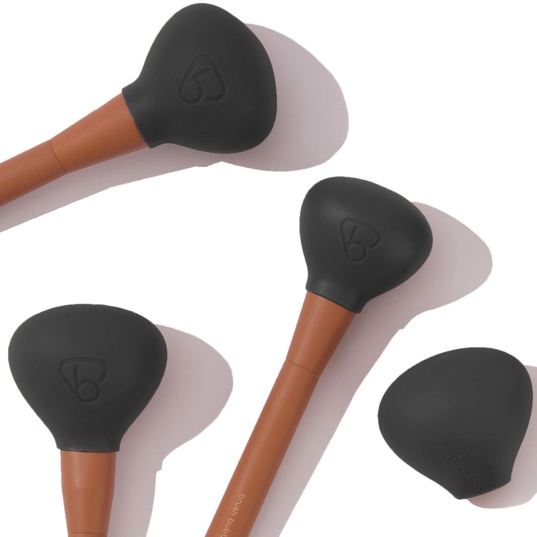 brush bubble Compact Silicone Makeup Brush Covers for Travel, A Storage & Organizer Case for Brushes to protect Makeup Bag, Re-designed Universal Fit,