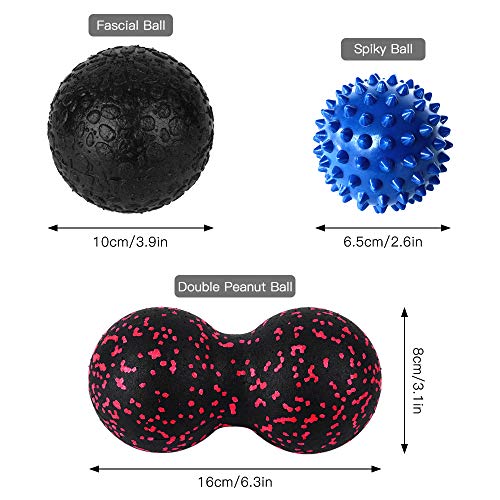 Bolas de terapia, Andoer Conjunto de bolas de massagem Bola de amendoim bola pontiaguda Bola Fascial