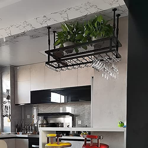 Étagère de plafond support de verre à vin suspendu réglable 47 59 - 6