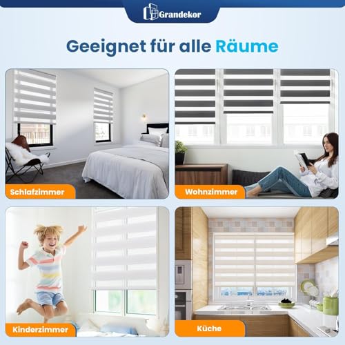Verdunkelungsrollo Grandekor Doppelrollo mit Klemmfix-Montage