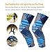 Checkered Stripe Black and Blue elastic knee brace for women (2 pack) Support for All Sports knee pad for men for Yoga, Yoga, Yoga, Yoga