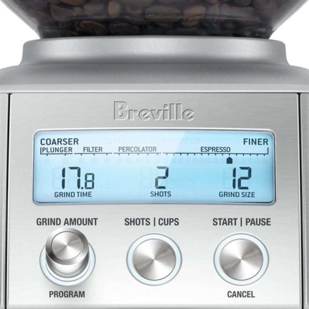 Condition photo showing As Is for breville smart grinder pro, stainless steel