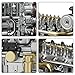 Joponnydiy 4 Cylinder Metal Engine Model Kit That Works, 1/10 Mini OHV Inline L4 Engine Model with Cooling System, 300Pieces Mechanical Car Engine Educational Experiment -DM115