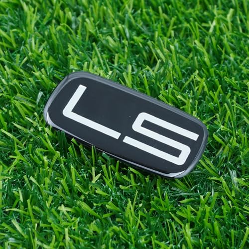Image of Side Pillar Roof Cab Emblem Badge Nameplates Sticker Replacement for 99-07 15036135 inchLS 2Pc (Black Chrome)