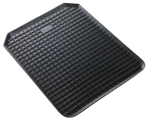WALSER tappetino antiscivolo tagliato su misura 53x41 cm, tappetino in gomma versatile per auto/garage/casa, tappetino in gomma antiscivolo per auto, tappetino antiscivolo per auto nero