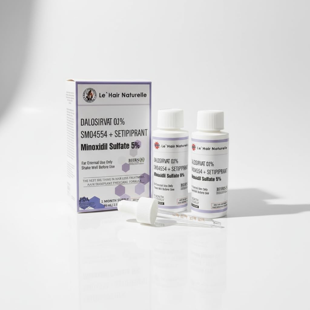 Next Generation Hair Restoration Formula With -Dalosirvat SM04554 SETIPRIPANT Minoxidil Sulphate Advanced Peptide Research Based Formula for Men