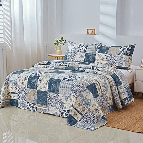 Colcha de algodón reversible Queen para un hogar cálido y acogedor 3