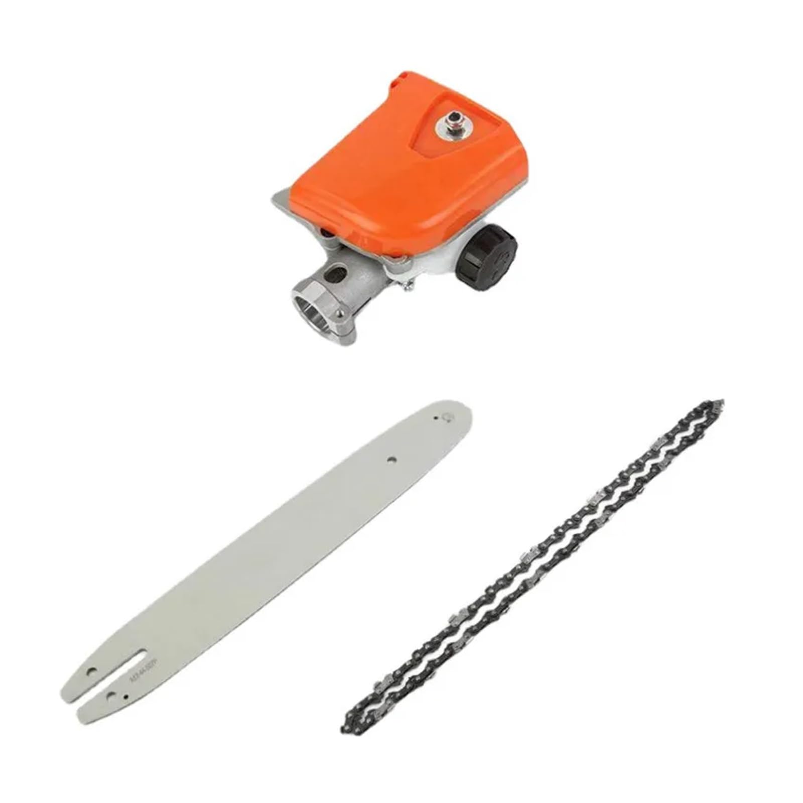 Generico Ingranaggio for Motosega Quadrato, Scatola Ingranaggi + Piastra Guida + Set Catena for connettore for decespugliatore a palo Serie HT KM 73-130, Sega a palo(26mm 5.3mm Square)