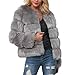 Manteaux Automne Hiver Pour Femmes Manteau à Manches Longues Revers Couleur Unie Manteau Granuleux Manteau Mi-Long Laine D'Agneau Paresseux Peluche Veste Chaude Manteau Femme à Carreaux En Laine