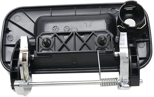 Miniatura 2 de KarParts360 Para Ford F-150 Manija de puerta trasera 2004-2013  con agujero de llave  Bisel negro liso con palanca cromada  Plástico  FO1915112