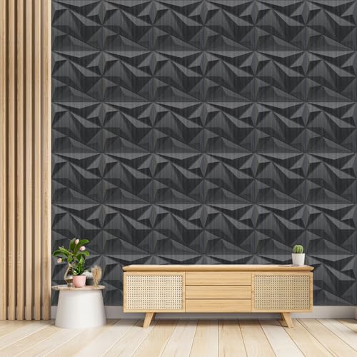 Image of Kayra Decor Wall Panels for Bedroom Alps Design Grey Pine Wood Color 19.7 inch x 19.7 inch (Pack of 12) - Covers 32.34 Sq. Ft.