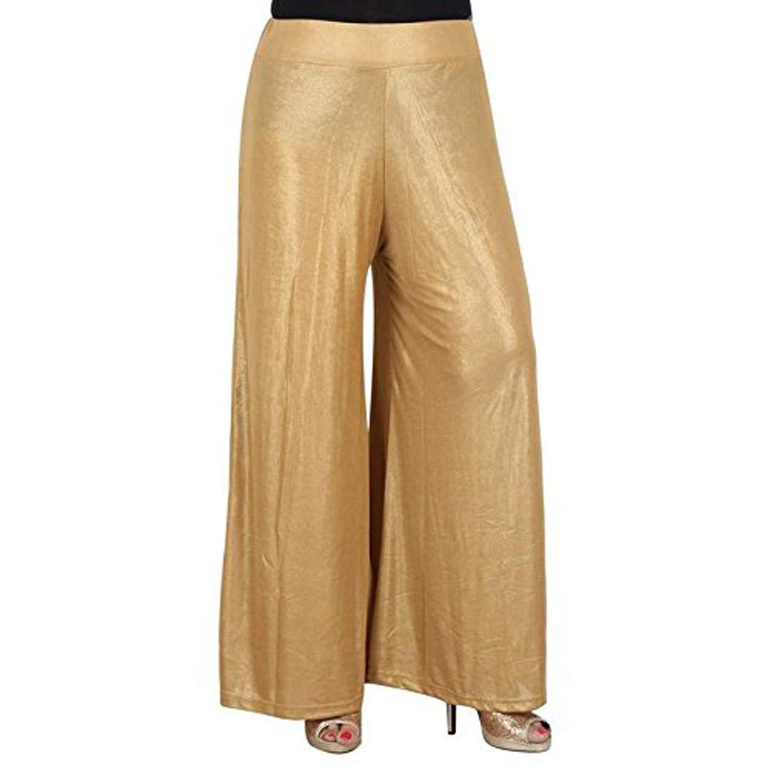 Golden Relaxed Mid Rise Palazzo for Women in All Plus Size and Small Size.(XL)-image-47