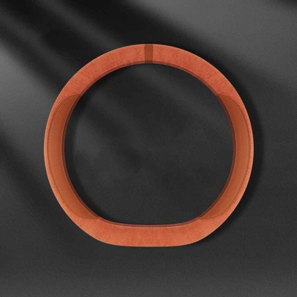 GCSERHUI Sporty Steering Wheel Cover for Opel Astra Crossland Grandland Insignia Mokka Combo, Premium Non-Slip Design, Breathable Interior Decor Protector,D-Orange1