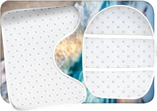 Badematte Blick auf das Meer bei Sonnenuntergang Badezimmerteppich Set 3 Teilig Mikrofaser Badteppiche und WC Vorleger mit Ausschnitt Waschbar rutschfeste Badvorleger Toilette Teppich – Bild 7